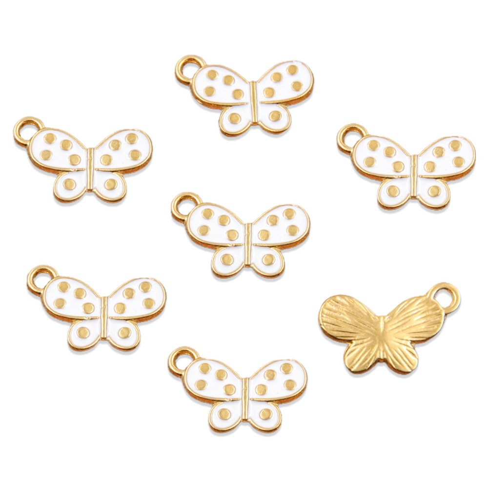 No. 5 White Butterfly 13X19mm