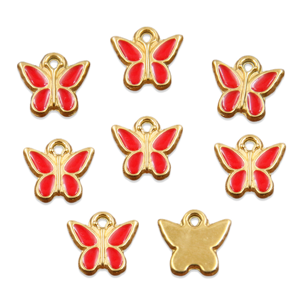 No. 1 red butterfly 9x9mm