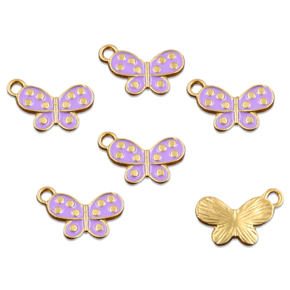 No. 5 purple butterfly 13X19mm