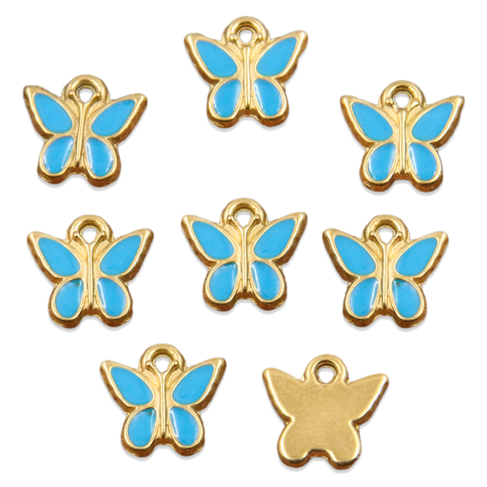 No. 1 blue butterfly 9x9mm