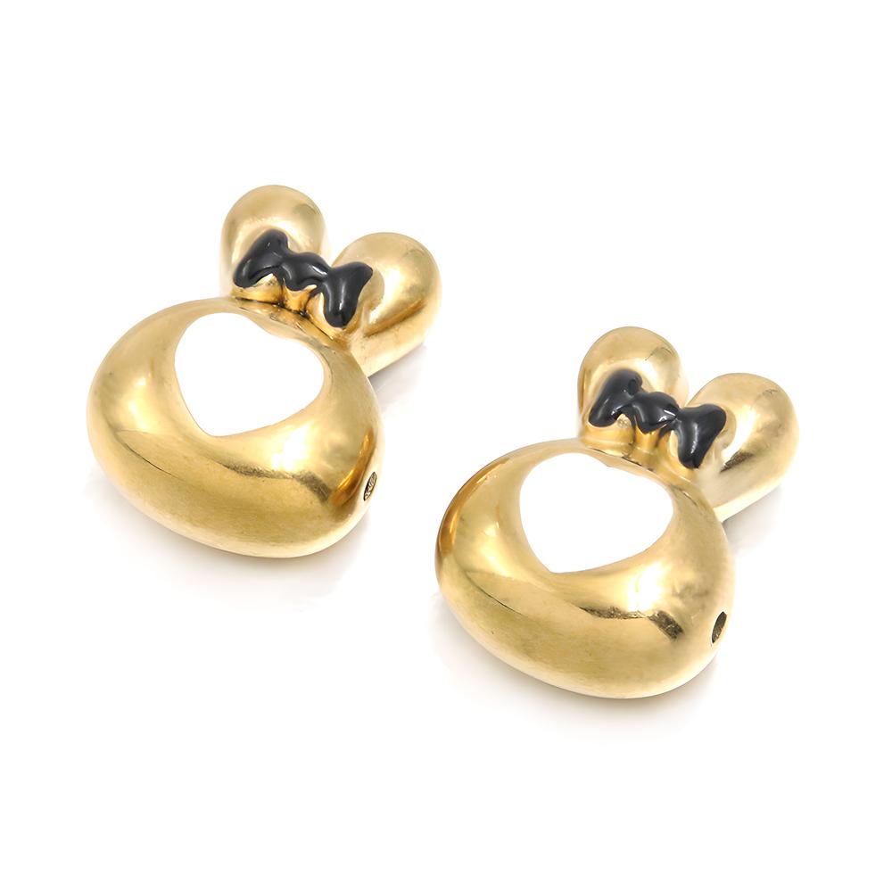 No. 7 White rabbit-head bead 8X14X17mm