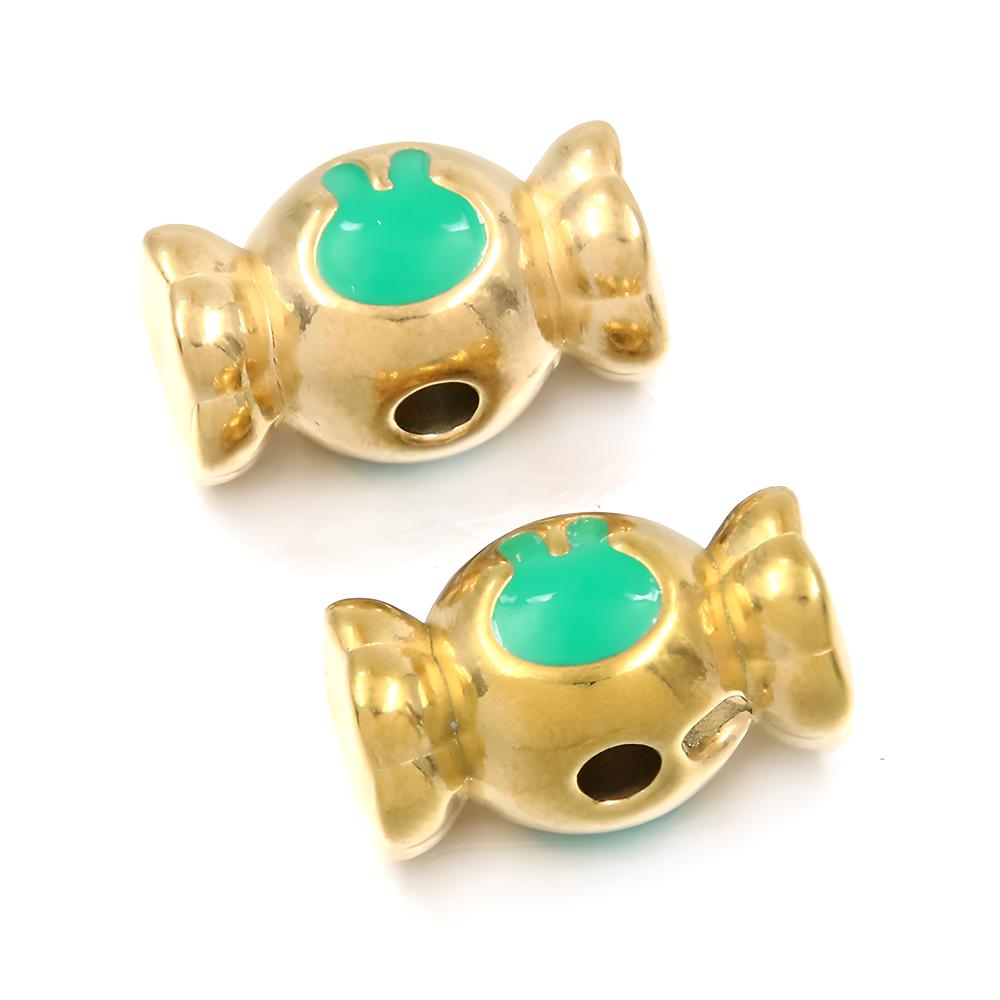 No. 8 Green candy beads 10X18mm