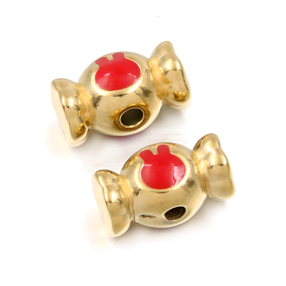 No. 8 Red candy beads 10X18mm