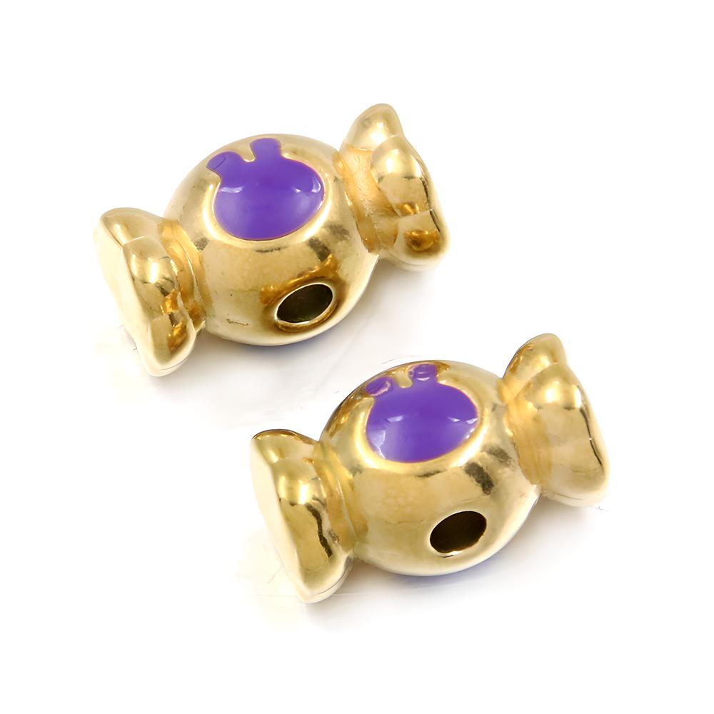 No. 8 Purple candy beads 10X18mm