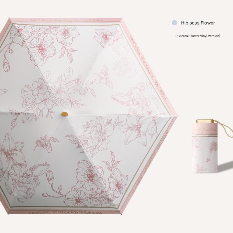 Six-fold six-bone vinyl fabric outer hibiscus flower