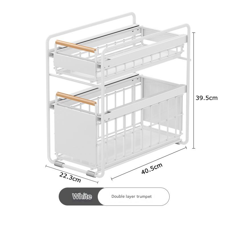 Double layer small size-White-wooden stick