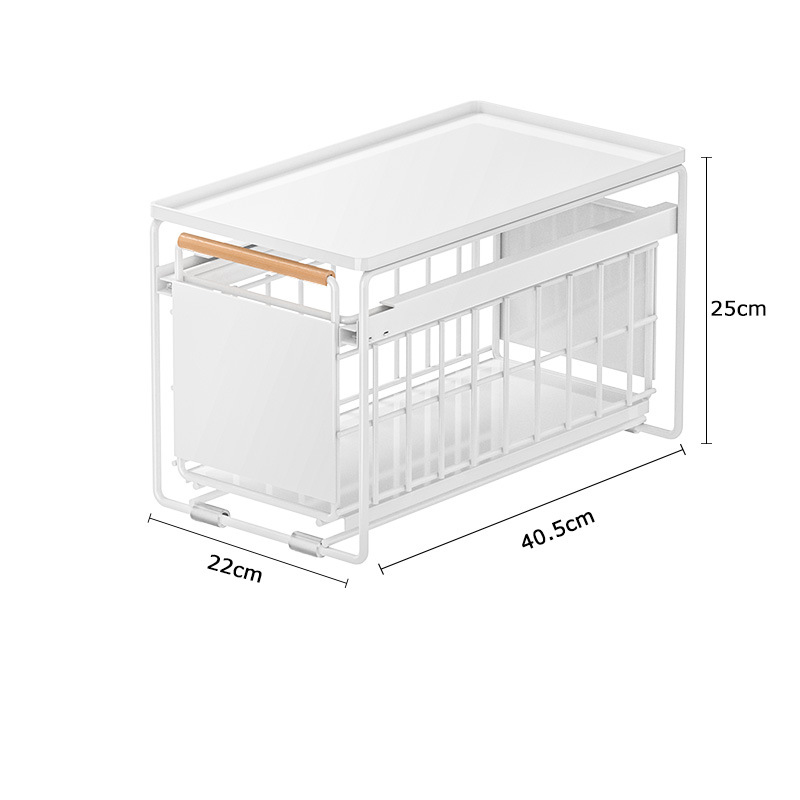 Small size with lid-White-wooden stick