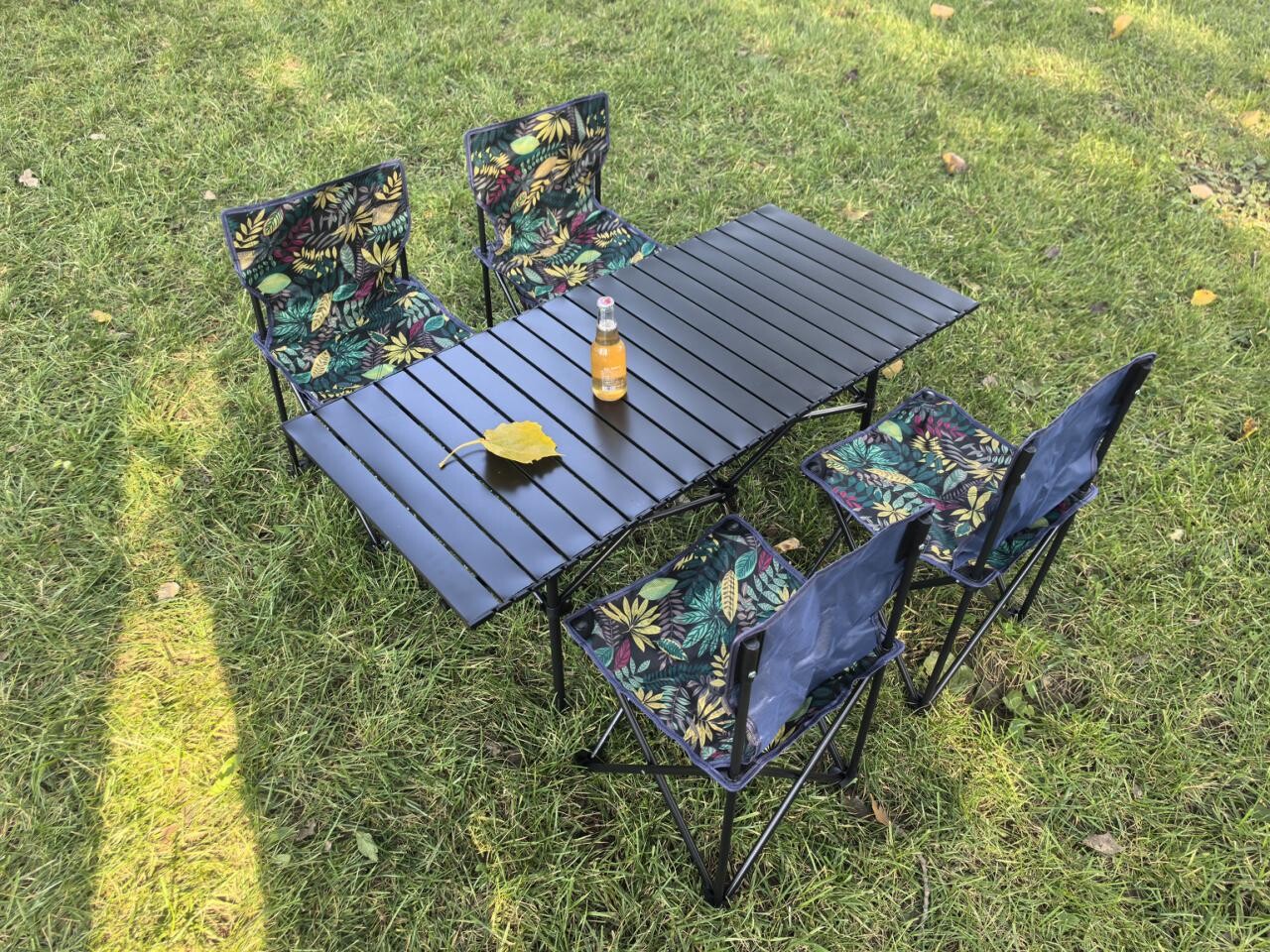 120cm long table and 4 leaves folding chair