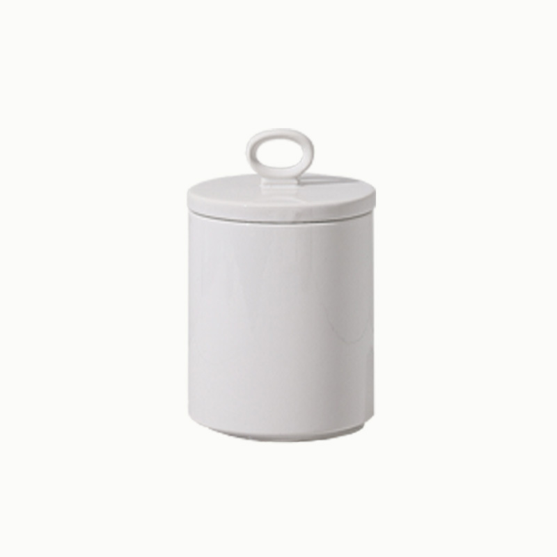 White-ring porcelain cover (14*14 * 22CM)(1900ML)