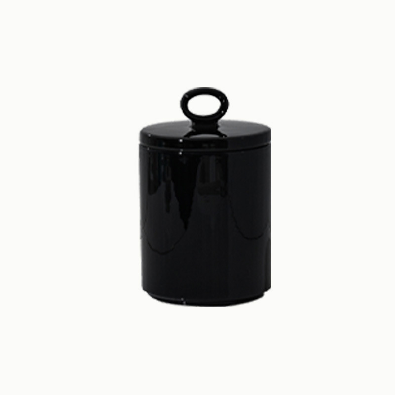 Black-ring porcelain cover (14*14 * 22CM)(1900ML)