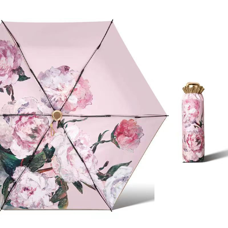 Five fold gold glue-powder peony