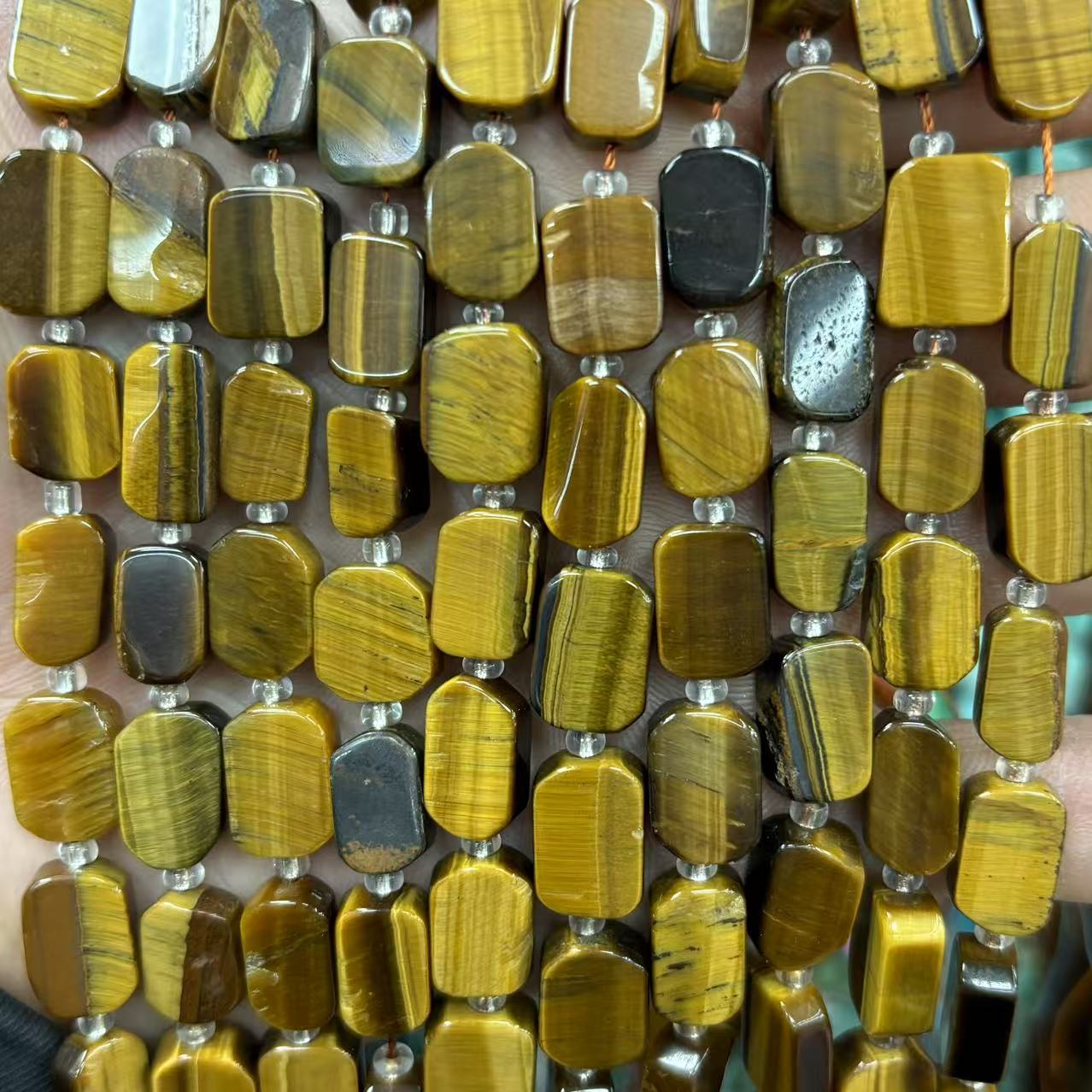 Tiger eye stone 8x12mm (about 28 pieces)