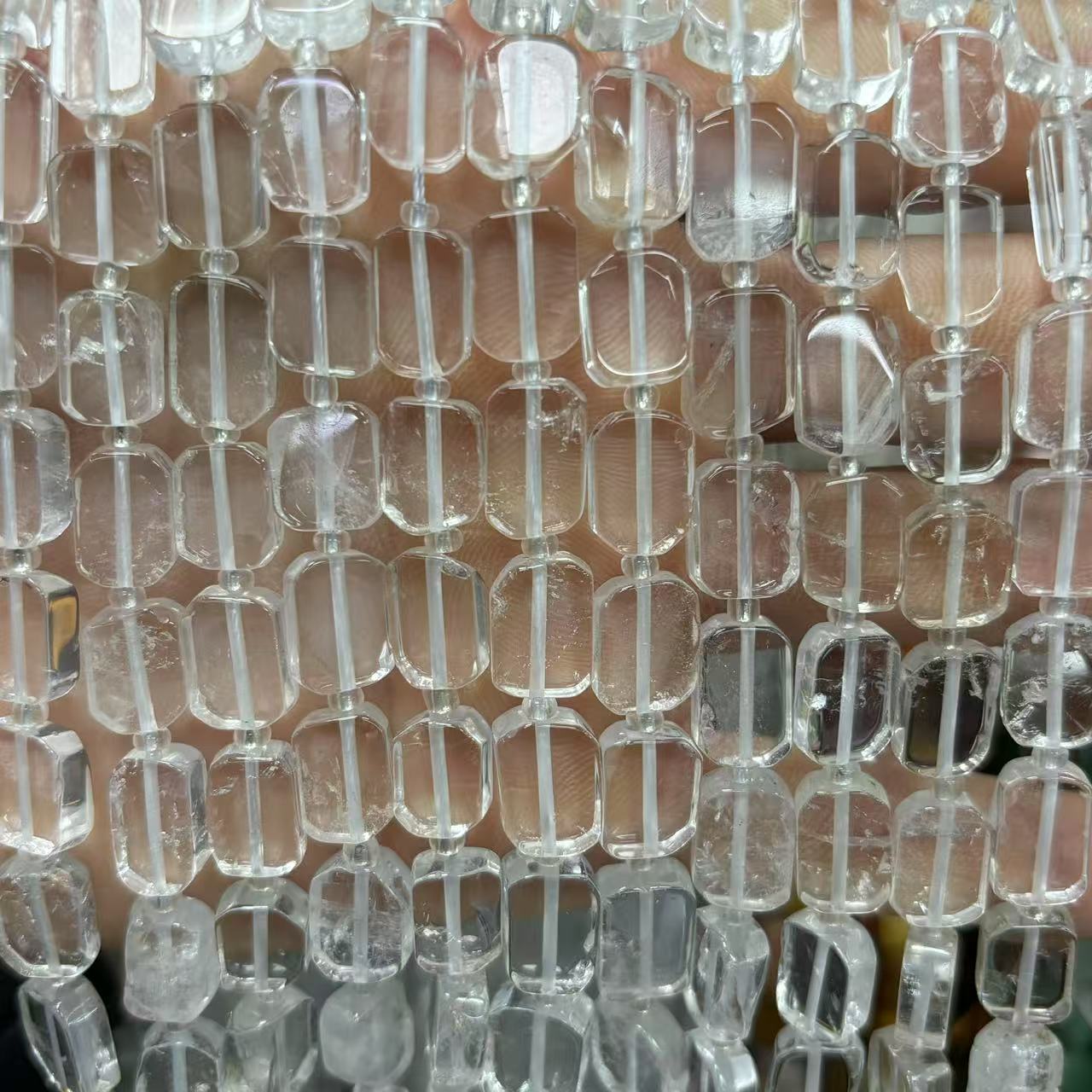 White crystal 8x12mm (about 28 pieces)