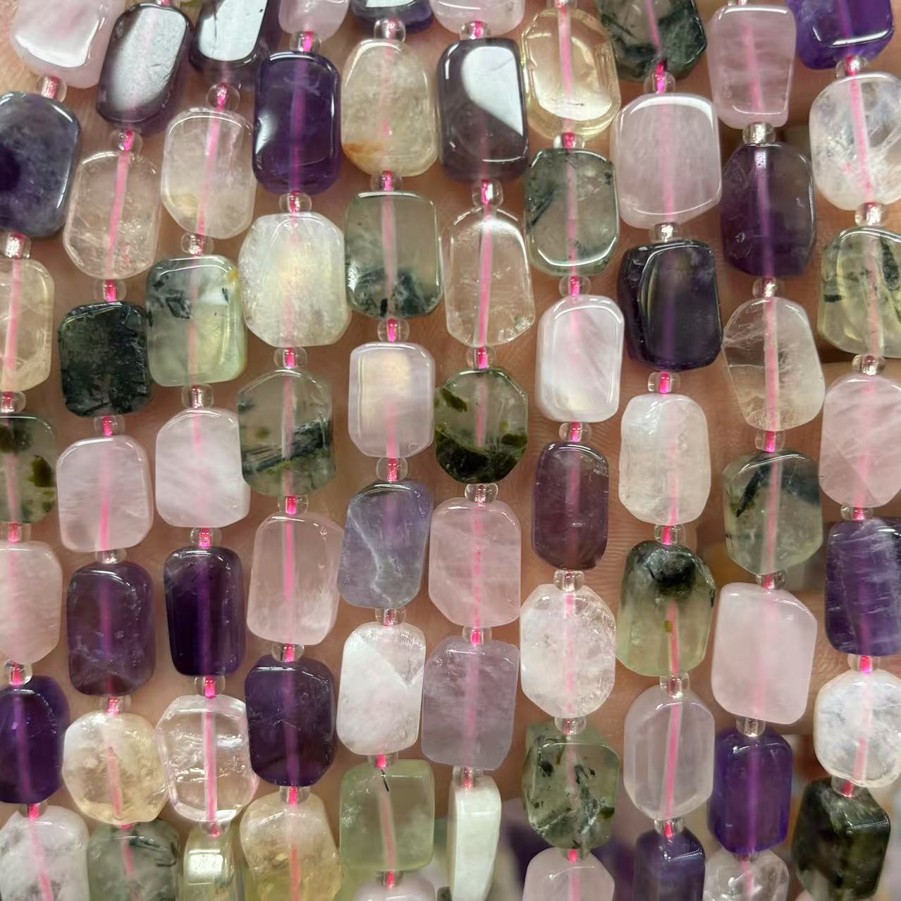 Mixed color crystal 8x12mm (about 28 pieces)