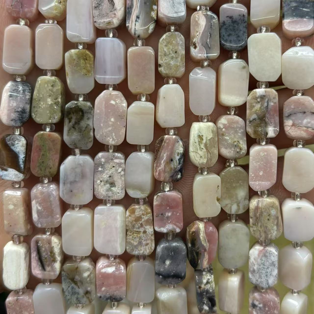 Pink opal 8x12mm (about 28 pieces)