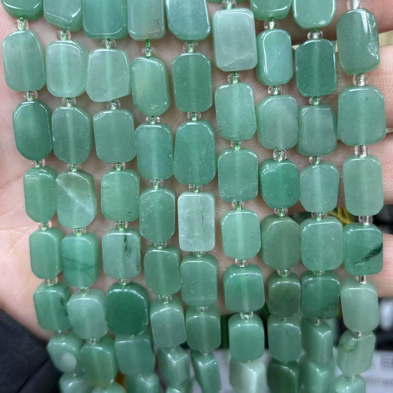 Green aventurine 8x12mm (about 28 pieces)