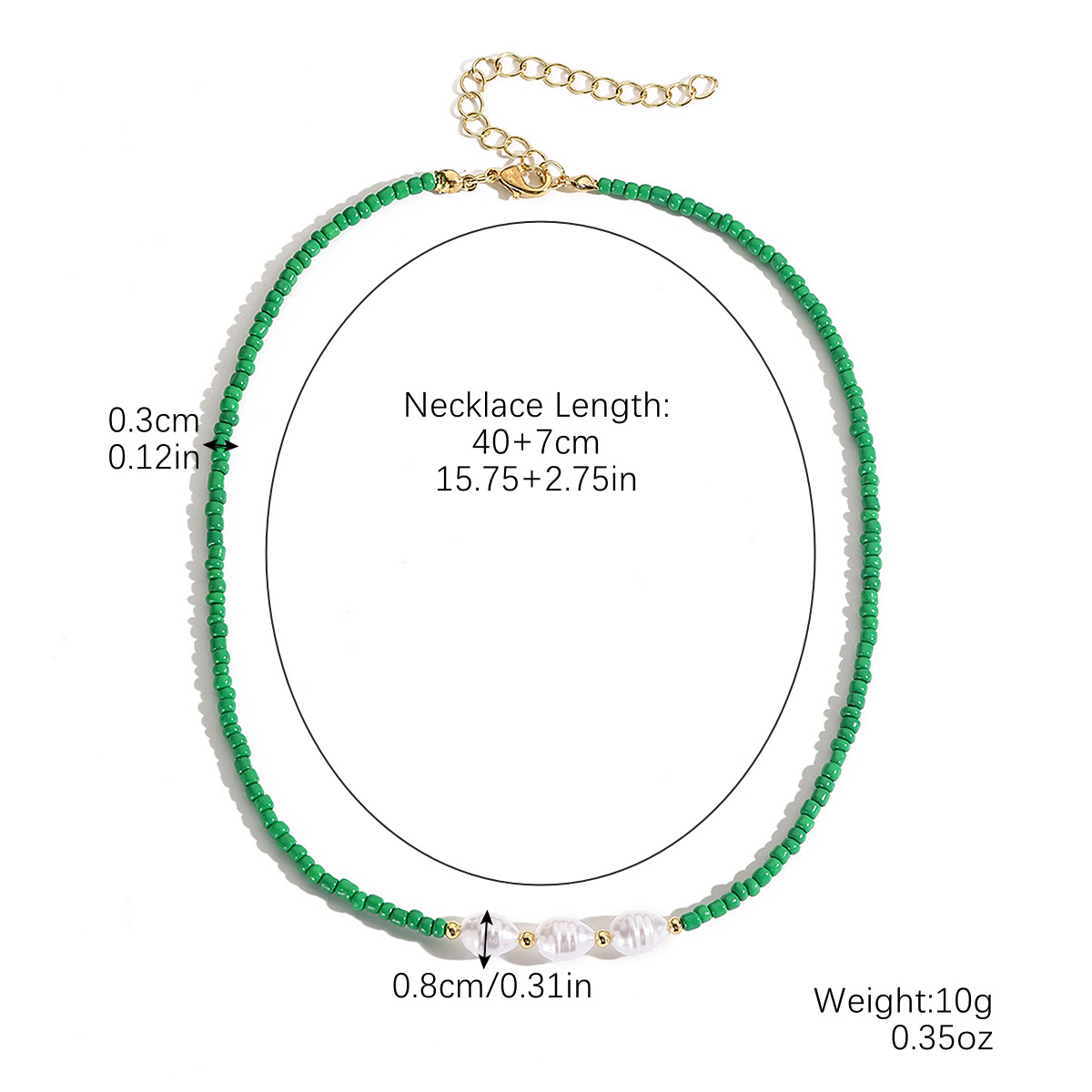 20:N2410-24 dark green three pearls