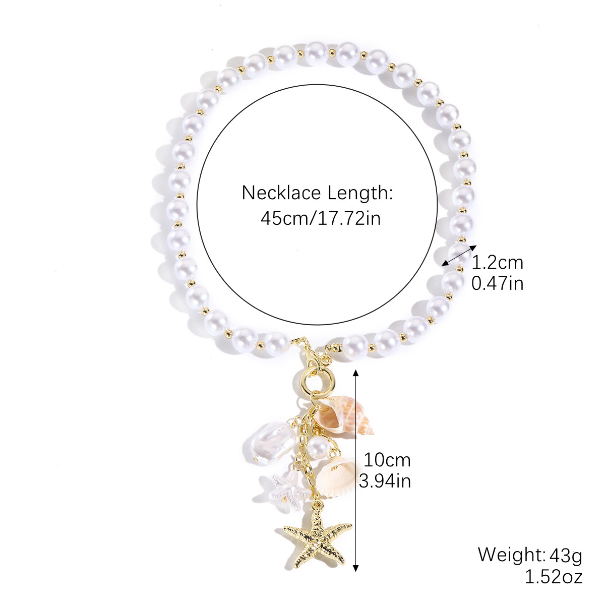 2:N2504-2 pearl beaded multi pendant