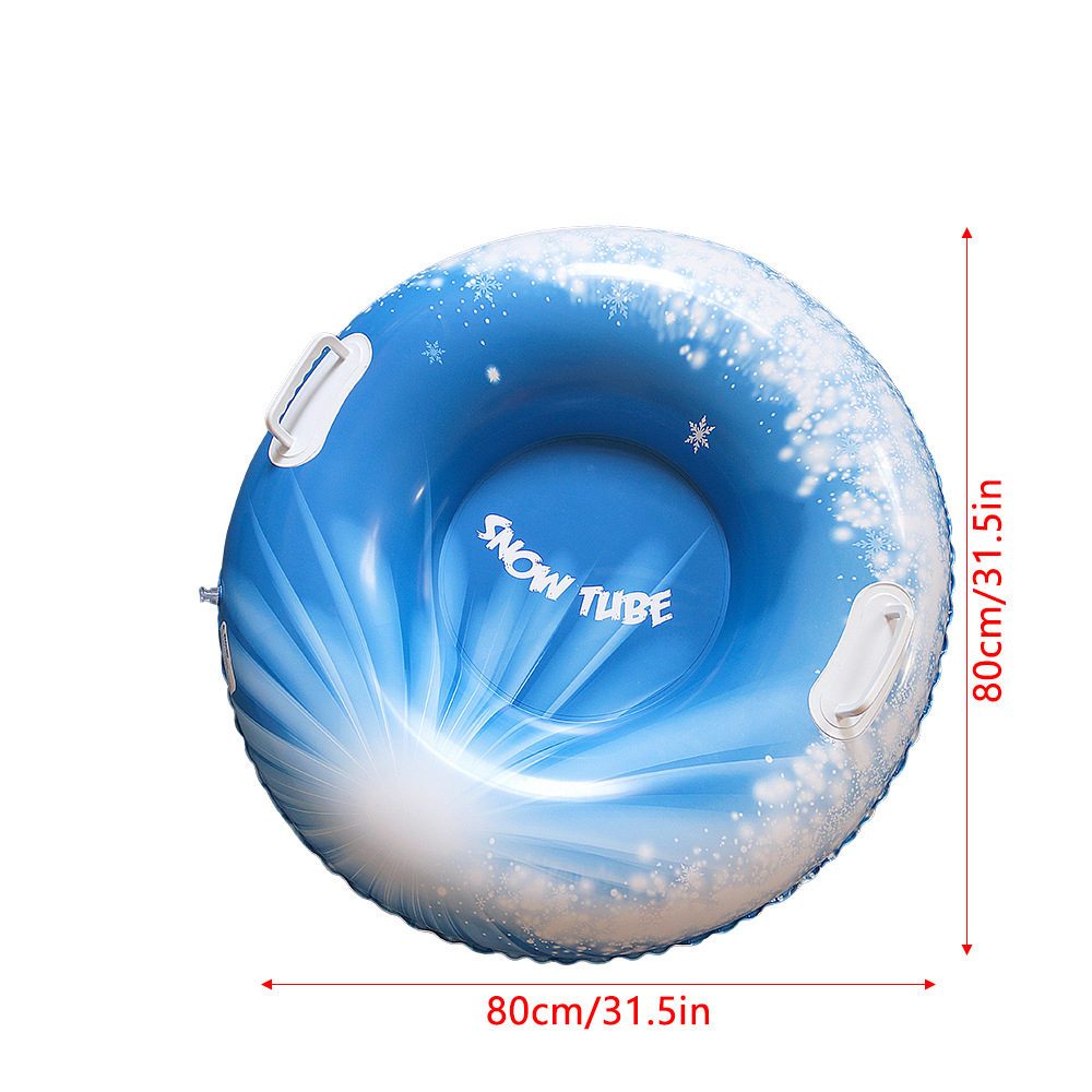 Blue and white snowflake ski ring