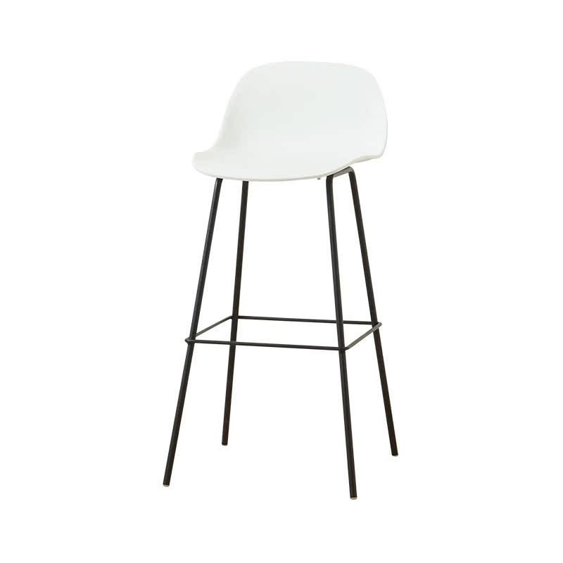 White plastic plate black iron feet