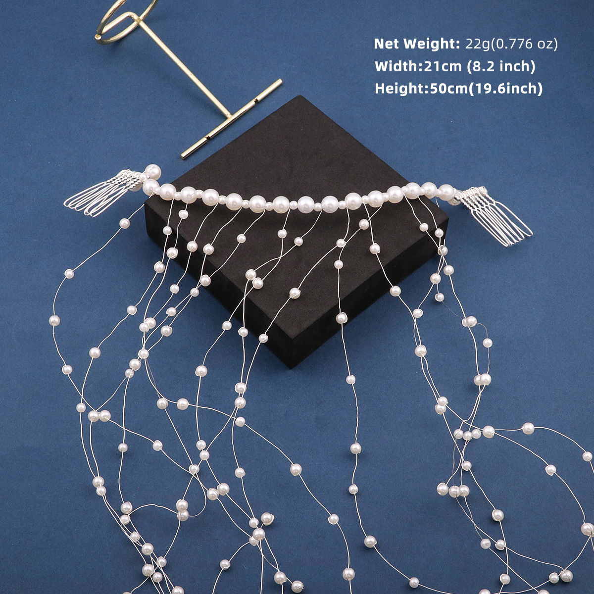 Single-layer pearl pendant comb