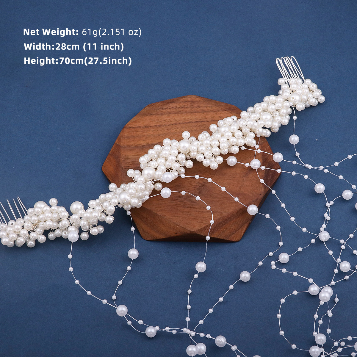 1:Multi-layer pearl pendant comb