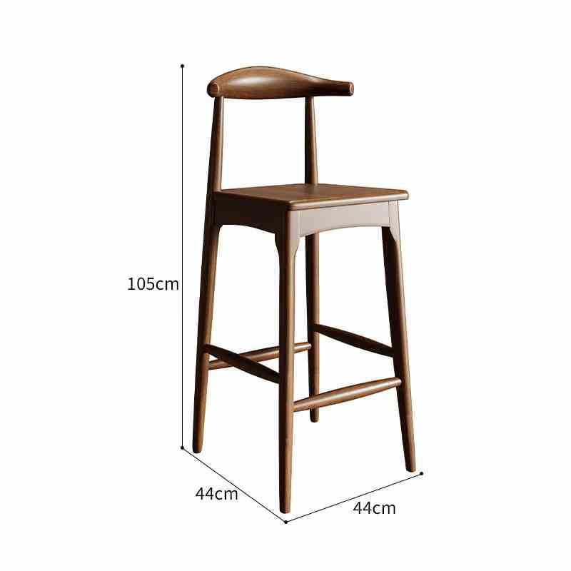 Tall horn chair solid wood cushion