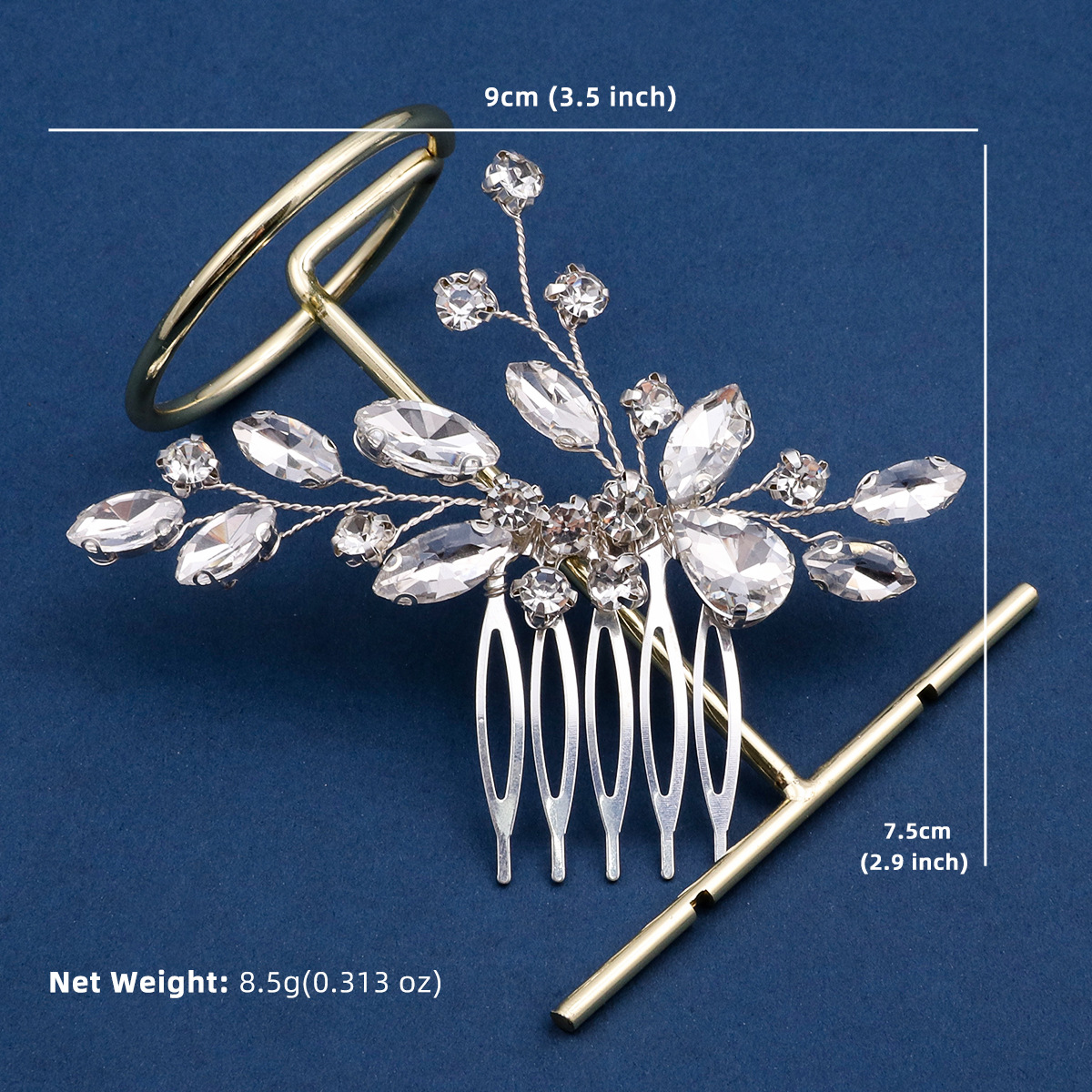 No. 2 Silver plug-in Comb [Large Size]