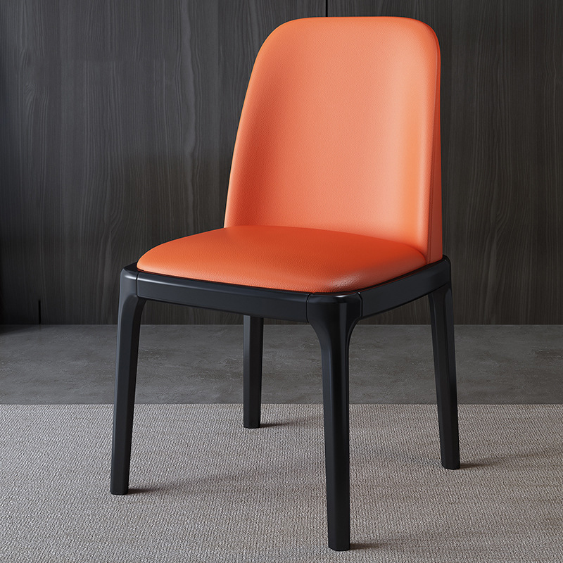 Ebony frame   orange leather