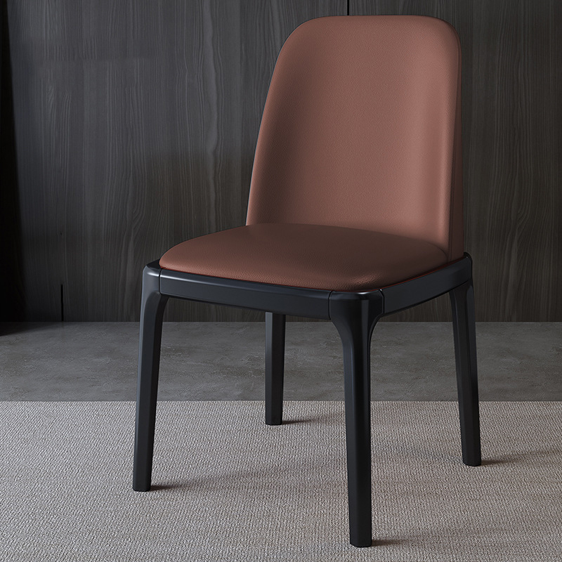 Ebony frame   brown leather