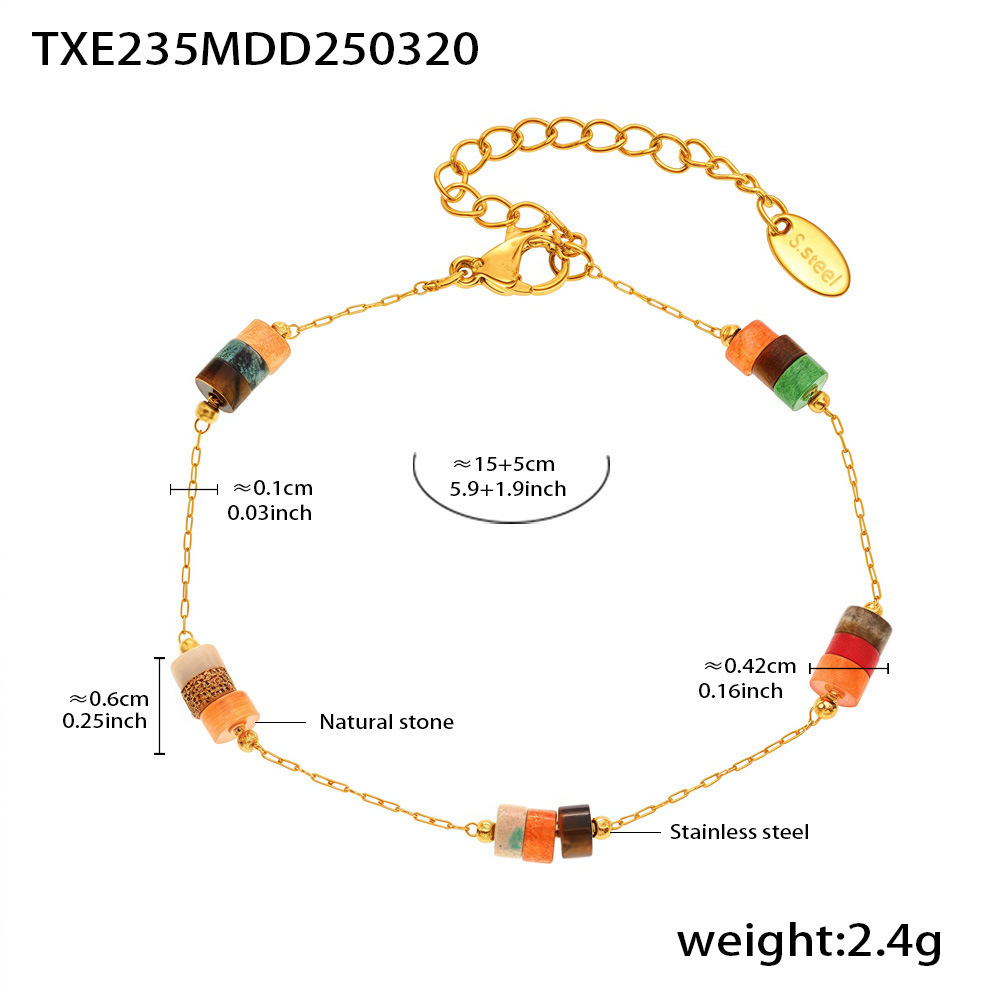 1:Txe235-natural stone bracelet 16 5cm