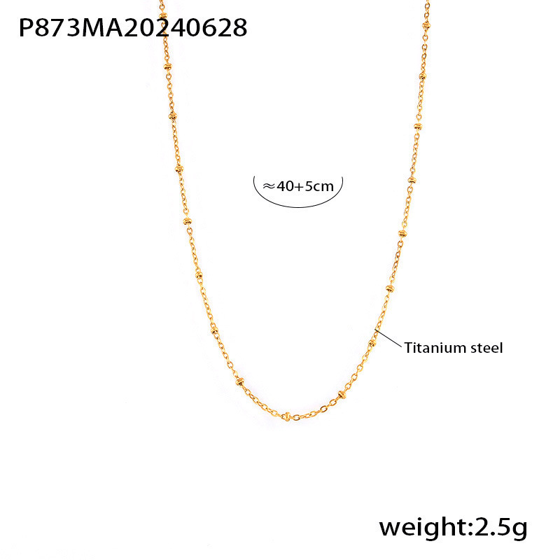 5:P873-gold cross clip bead chain small 40 5cm