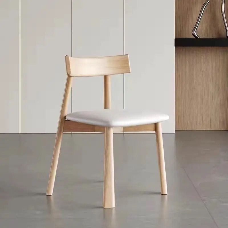 Paddle log chair   white microfiber leather cushion