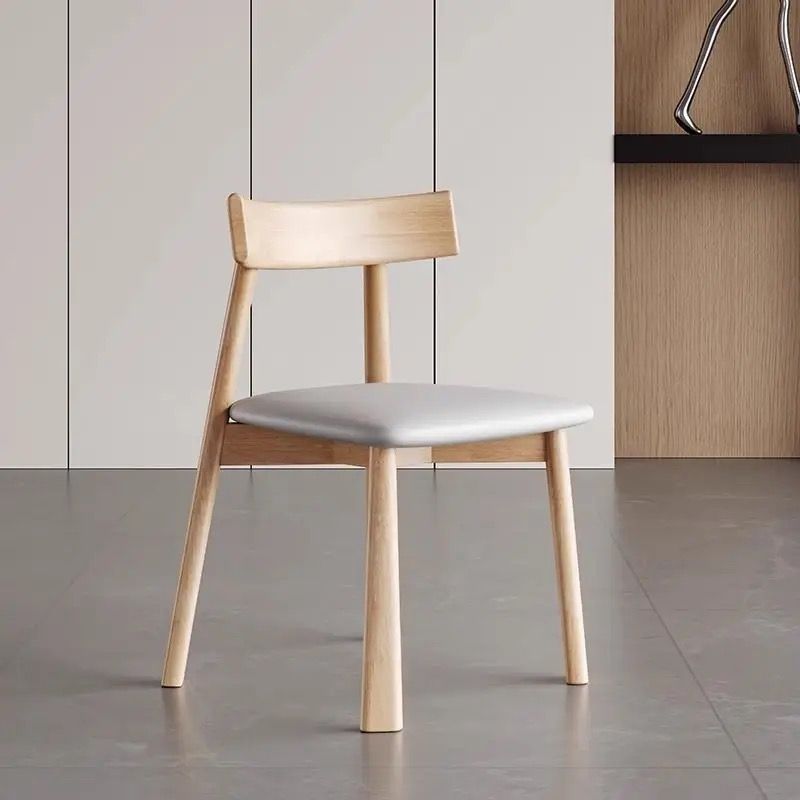 Paddle log chair   gray microfiber leather cushion