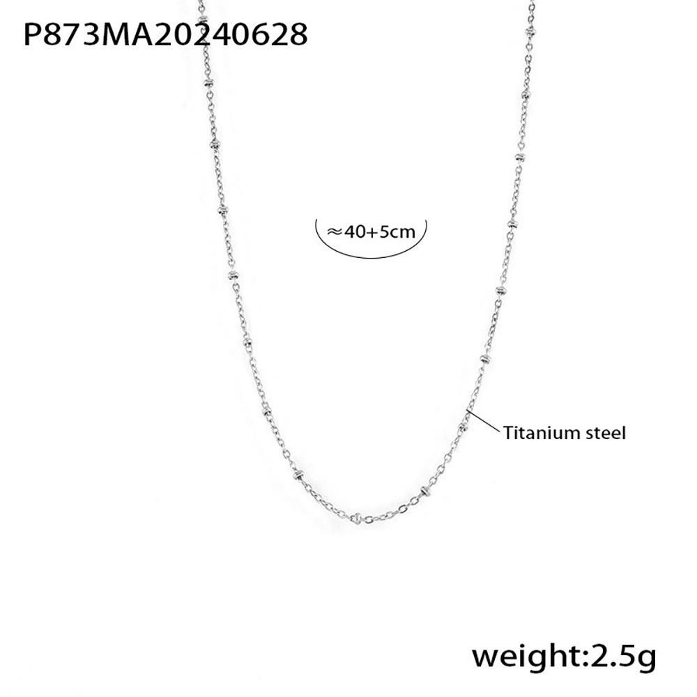 P873-steel color cross clip bead chain small style