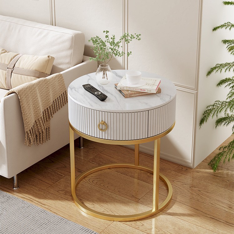 [gold frame] white striped cabinet snow mountain white rock plate (diameter 45cm)