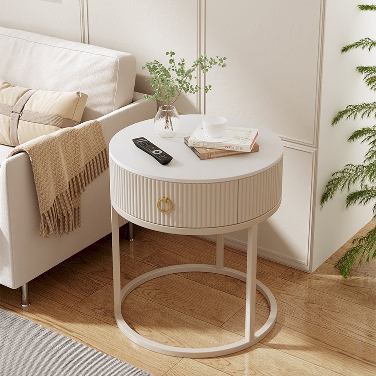 [white frame] white striped cabinet snow mountain white rock board (diameter 45cm)