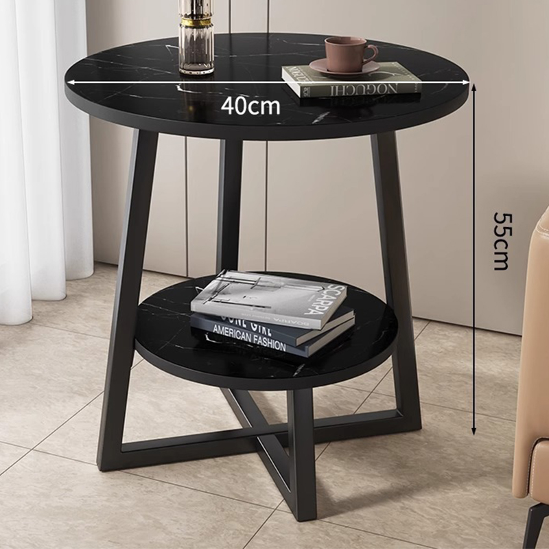 Black marble   black frame [40*55] double layer storage