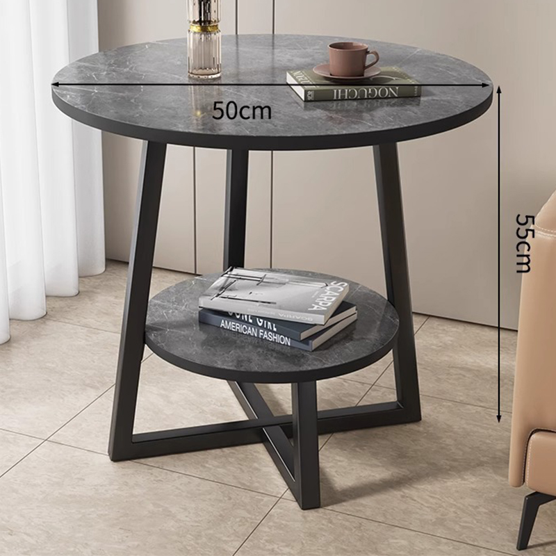 Gray marble   black frame [50*55] double layer storage