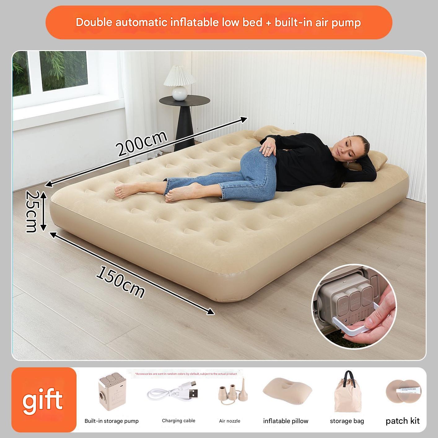 Double built-in pump (low bed) beige