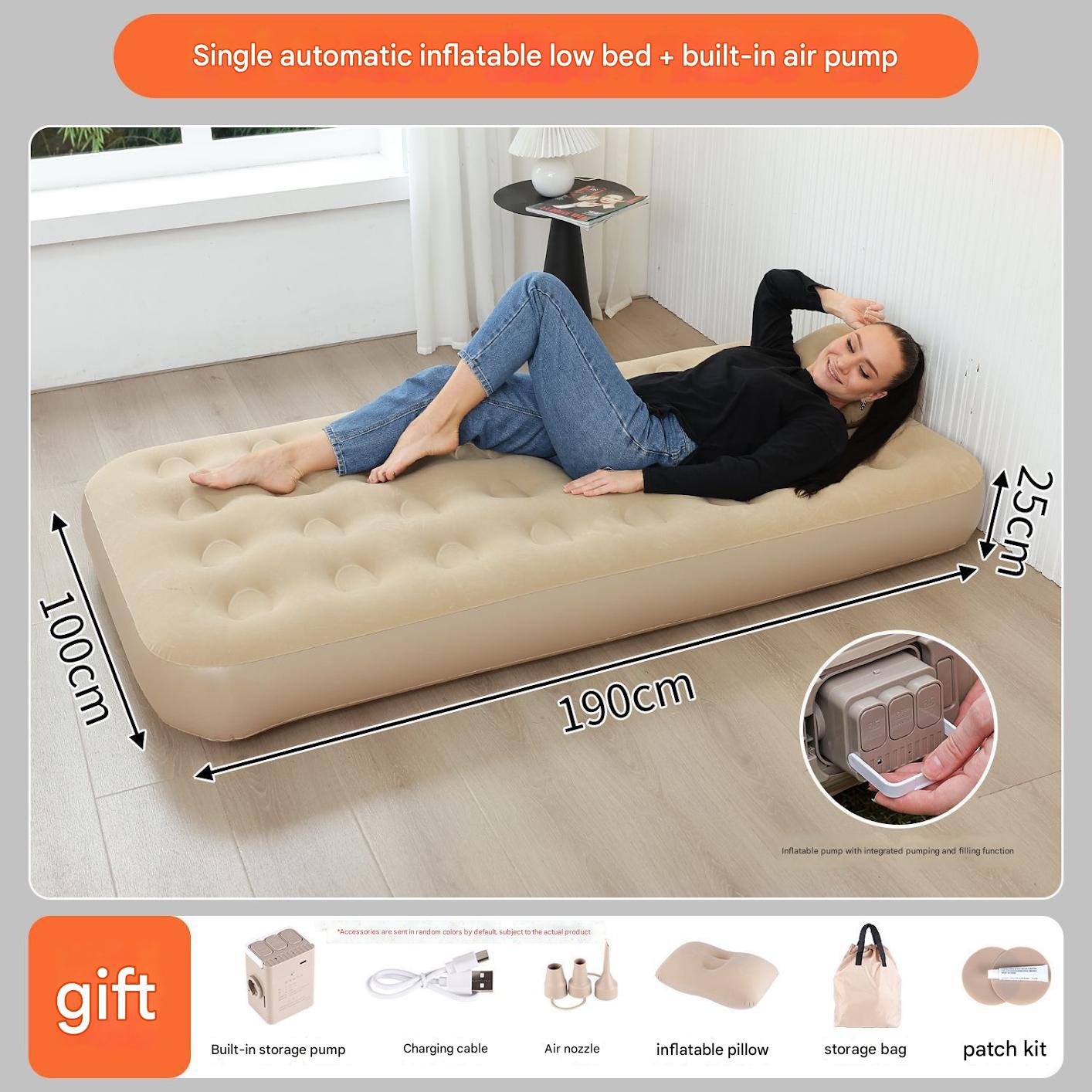 Single built-in pump (low bed) beige
