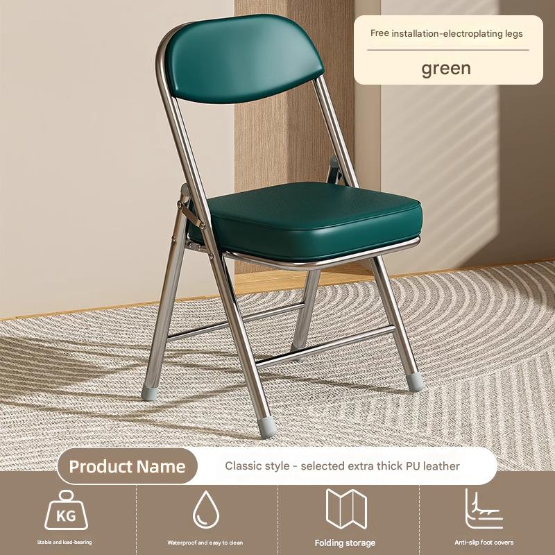 Extra thick waterproof pu leather model [green] electroplated legs