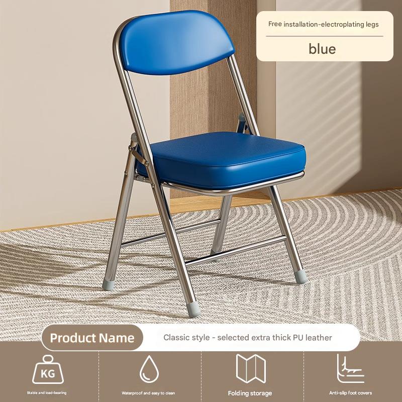 Extra thick waterproof pu leather model [blue] electroplated legs