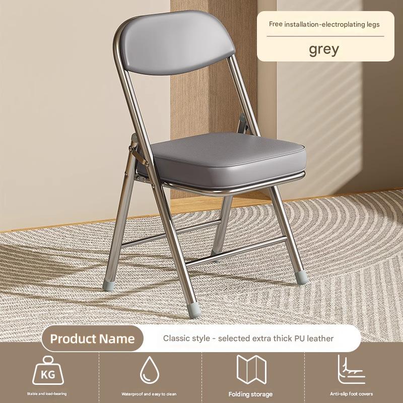 Extra thick waterproof pu leather model [grey] electroplated legs