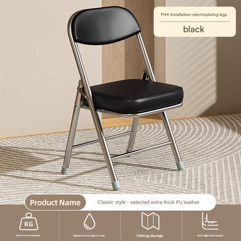 Extra thick waterproof pu leather model [black] electroplated legs