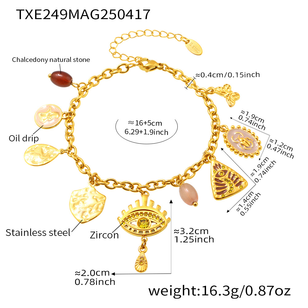 10:Golden - yellow zircon bracelet