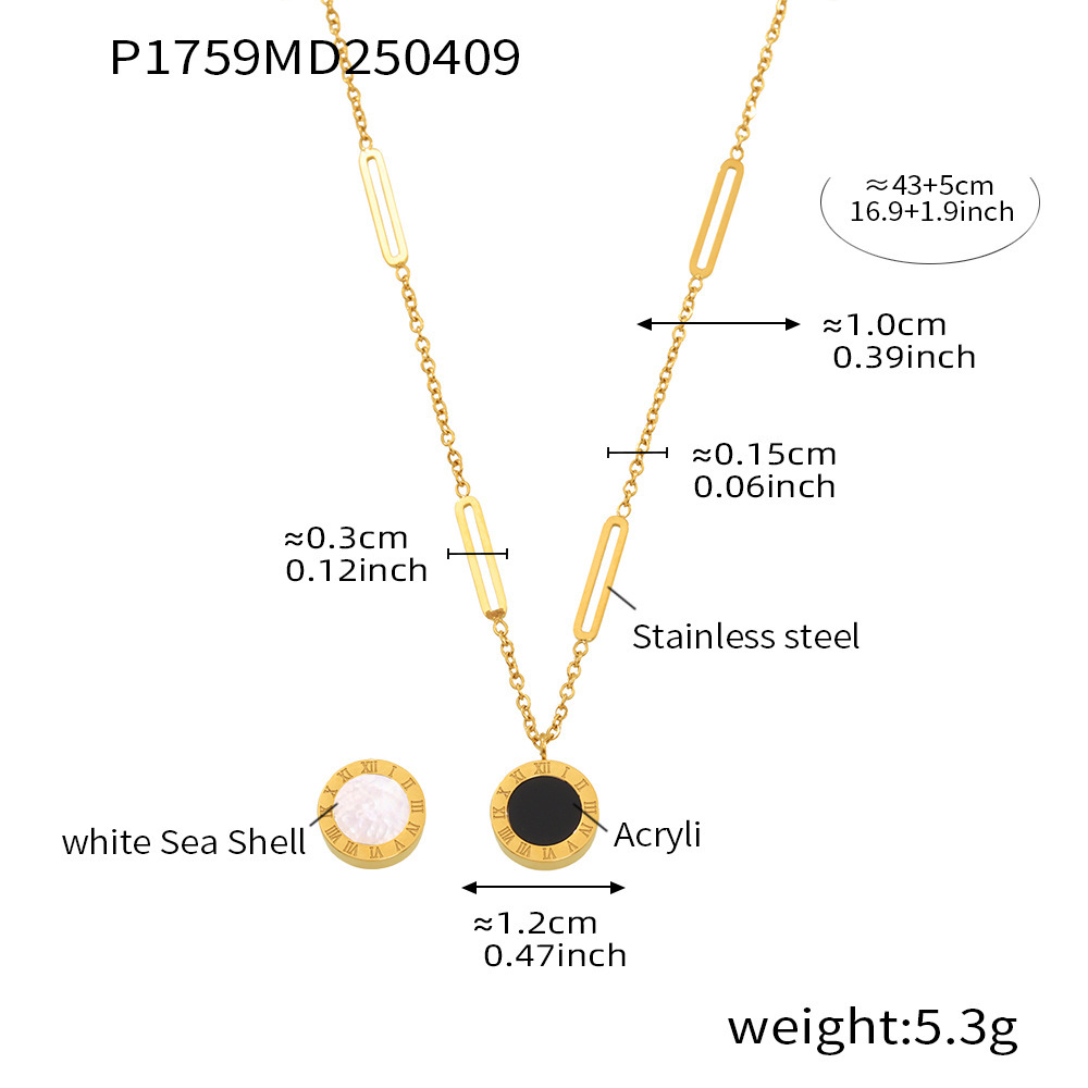 P1759-golden roman black and white double-sided nu