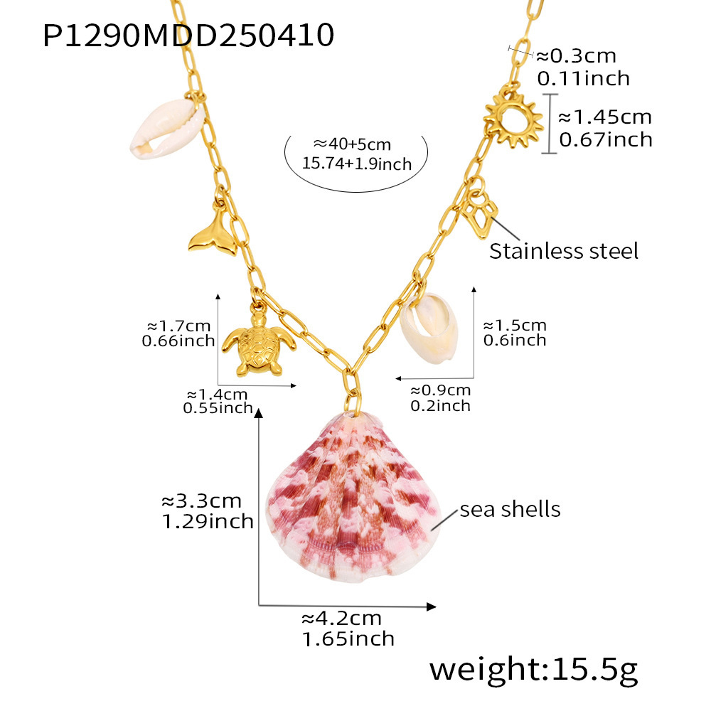 1:P1290-shell necklace 40 5cm