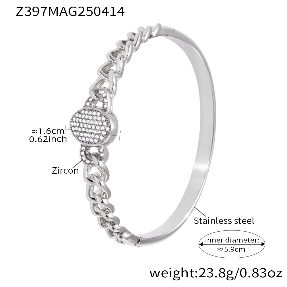 Steel-colored white zircon