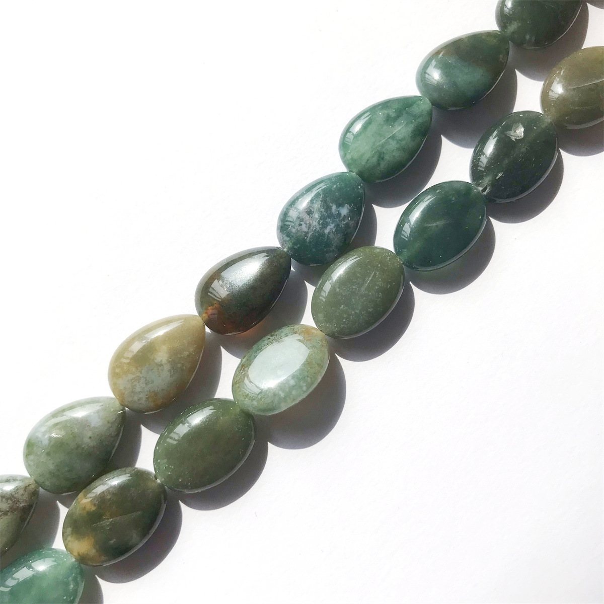 08-india agate 12*18mm egg-shaped, about 22 pieces